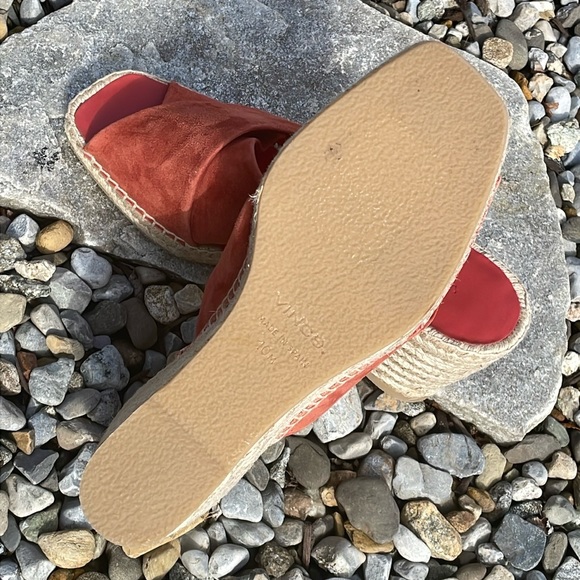 Vince Gaelan Suede Espadrille Wedge Slide Sandals - Picture 11 of 12